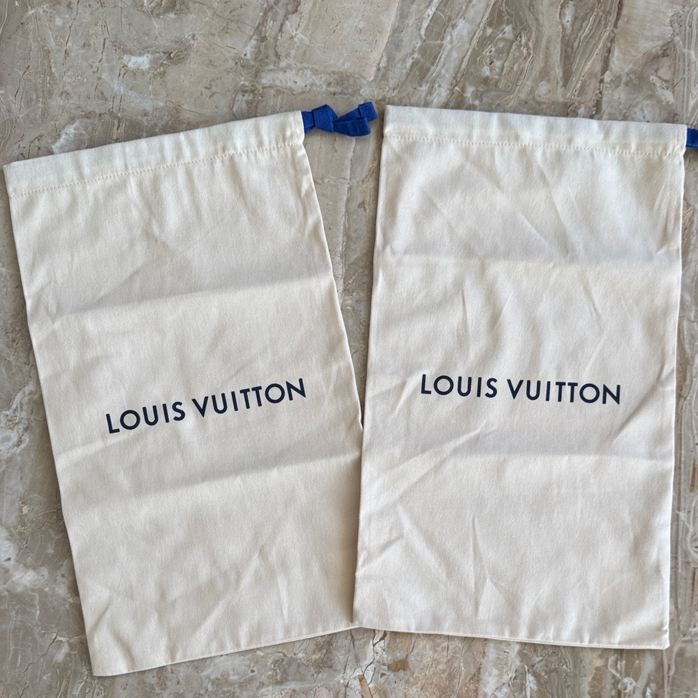 Louis Vuitton Cream and Blue Dust Bags